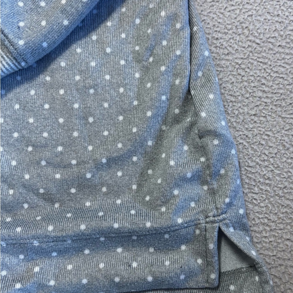 Lauren Ralph Lauren Top Womens XL Grey Polka Dot Long Sleeve Black Label rare - Picture 6 of 6